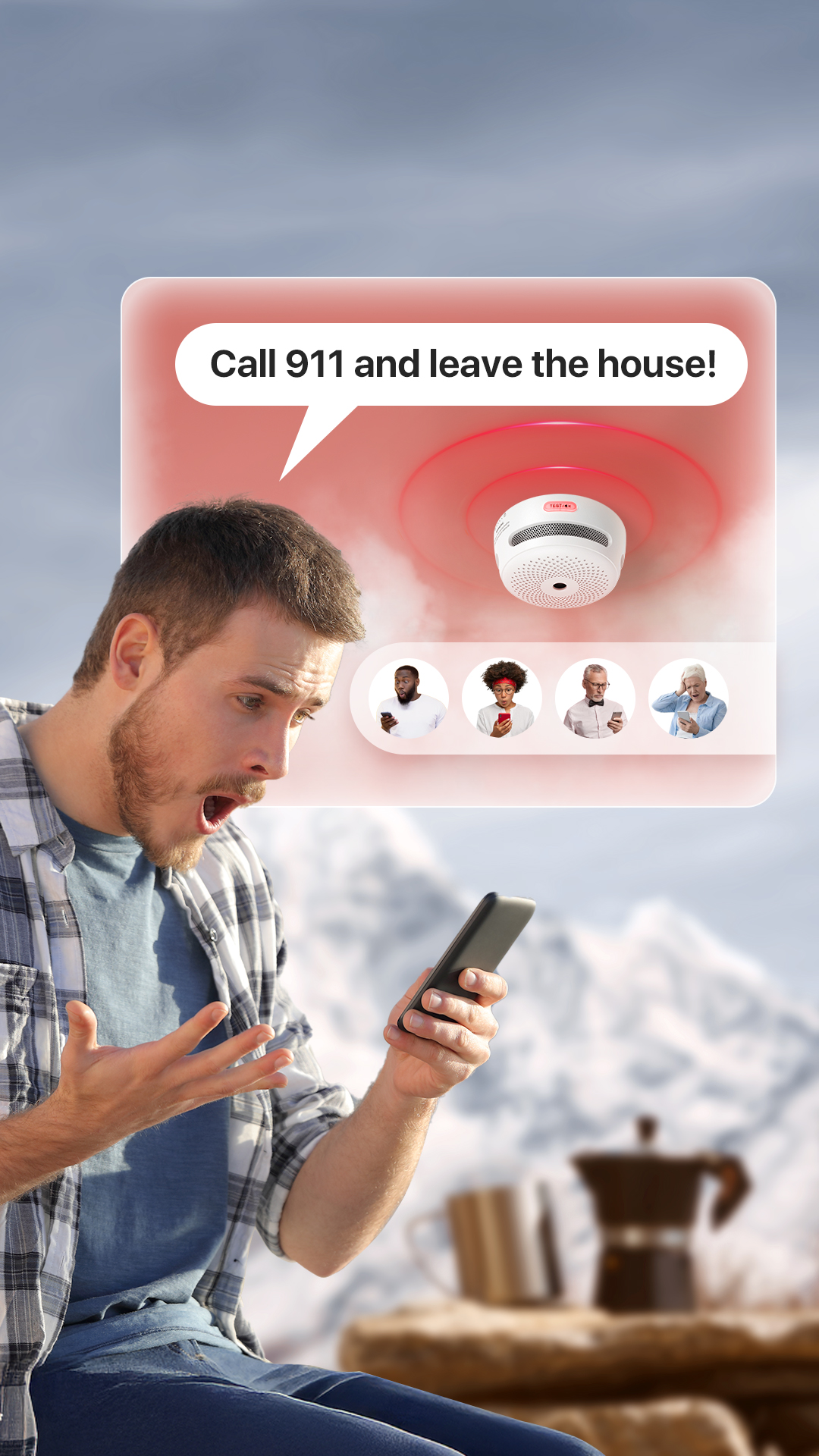 XS01-WX Wi-Fi Duman Alarmı - Mobil uygulama bildirimleriyle yangın dedektörü